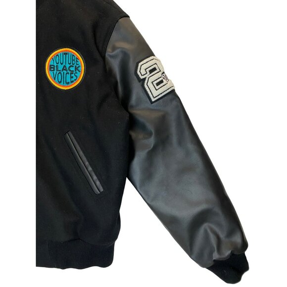 Varsity Base Jacket YouTube Lift Black Voices RARE Influencer Gift Mens Medium - Picture 7 of 13